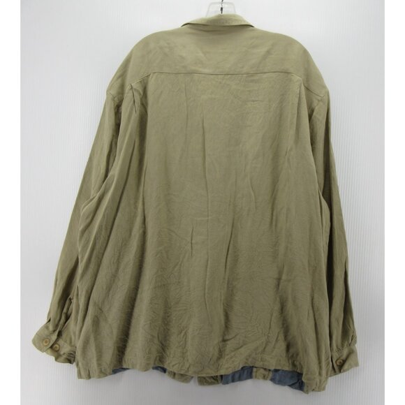 Nat Nast Shirt XL Blue Luxury Silk Button Up Original Resort Wear Y2K* - Picture 8 of 11